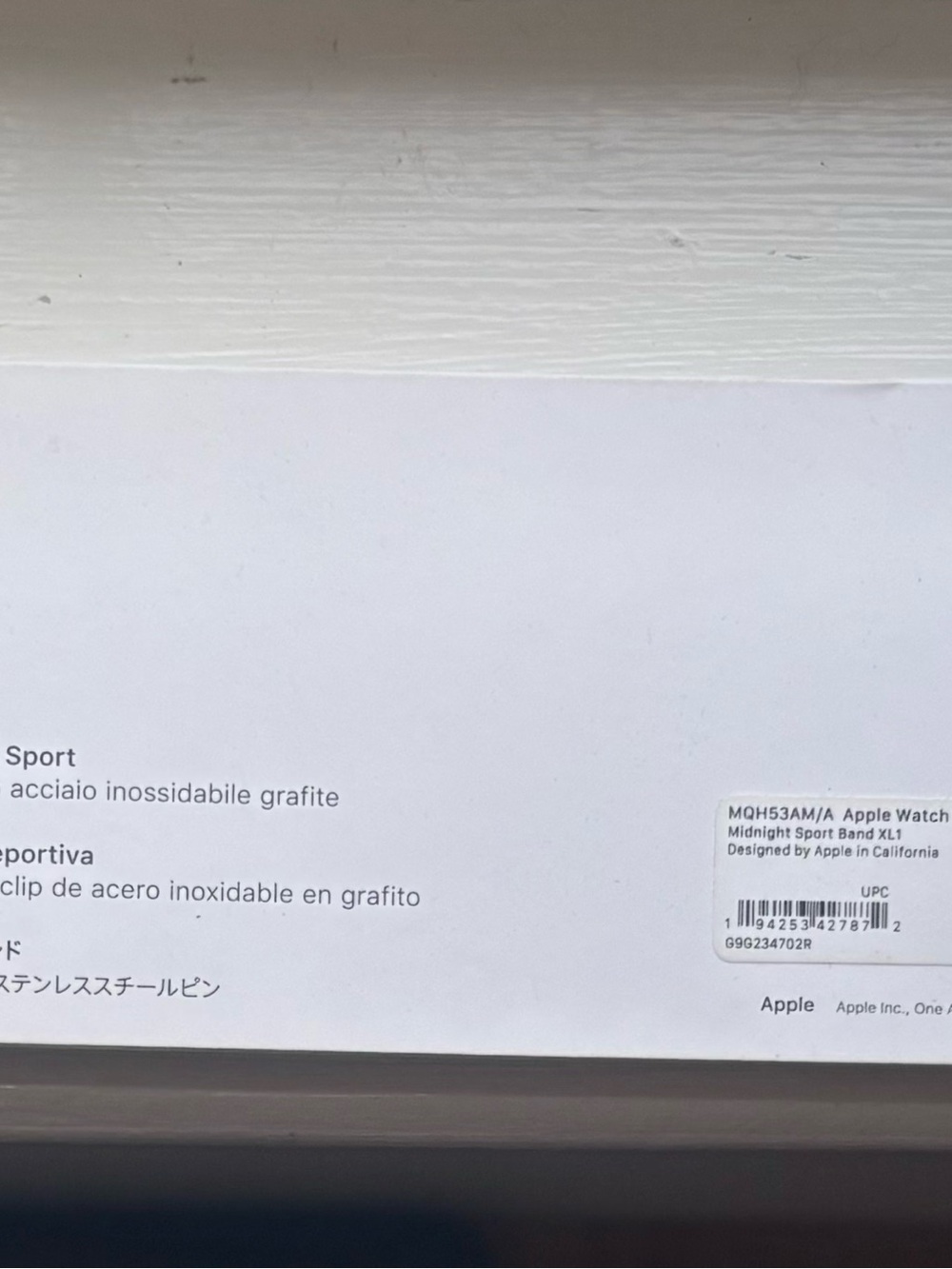 Apple Sport Band - 45MM Midnight (Black)